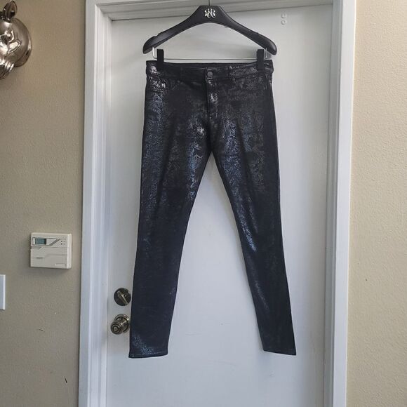 Denimocracy Black snakeskin print soft stretchy jeggings - Picture 1 of 10